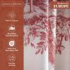 image:imageMaison d Hermine Curtains for Living Room 100 Cotton 124 inch Length One Panel Light Filtering Toile Curtains for Bedroom Windows with Rod and Loop Pockets Drapes Trianon Red 50 W x 124 L