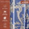 image:imageMaison d Hermine Curtains for Living Room 100 Cotton 124 inch Length One Panel Light Filtering Toile Curtains for Bedroom Windows with Rod and Loop Pockets Drapes Joli Jouy Blue 50 W x 124 L
