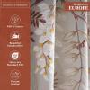 image:imageMaison d Hermine Curtains for Living Room 100 Cotton 124 inch Length Two Panel Light Filtering Curtains for Windows with Rod and Loop Pockets Feuillage  Light Taupe 50 W x 124 L