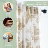 image:imageMaison d Hermine Curtains for Living Room 100 Cotton 124 inch Length Two Panels Light Filtering Toile Curtains for Bedroom Windows with Rod and Loop Pockets Drapes Trianon Bronze 50 W x 124 L