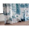 image:imageMaison d Hermine Curtains for Living Room 100 Cotton 124 inch Length Two Panels Light Filtering Toile Curtains for Bedroom with Rod and Loop Pockets Calais Blue White Background 50 W x 124 L