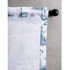 image:imageMaison d Hermine Curtains for Living Room 100 Cotton 124 inch Length Two Panels Light Filtering Toile Curtains for Bedroom with Rod and Loop Pockets Calais Blue White Background 50 W x 124 L