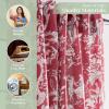 image:imageMaison d Hermine Curtains for Living Room 100 Cotton 84 inch Length One Panel Light Filtering Toile Curtains for Bedroom Windows with Rod and Loop Pockets Drapes Joli Jouy Red 50 W x 84 L
