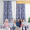 image:imageMaison d Hermine Curtains for Living Room 100 Cotton 84 inch Length Two Panel Light Filtering Curtains for Windows with Rod and Loop Pockets Feuillage  Air Force Blue 50 W x 84 L