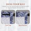 image:imageMaison d Hermine Curtains for Living Room 100 Cotton 84 inch Length Two Panel Light Filtering Curtains for Windows with Rod and Loop Pockets Feuillage  Air Force Blue 50 W x 84 L