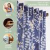 image:imageMaison d Hermine Curtains for Living Room 100 Cotton 84 inch Length Two Panel Light Filtering Curtains for Windows with Rod and Loop Pockets Feuillage  Air Force Blue 50 W x 84 L