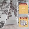 image:imageMaison d Hermine Curtains for Living Room 100 Cotton 84 inch Length Two Panels Light Filtering Toile Curtains for Bedroom Windows with Rod and Loop Pockets Drapes Trianon Grey 50 W x 84 L