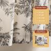 image:imageMaison d Hermine Curtains for Living Room 100 Cotton 96 inch Length One Panel Light Filtering Toile Curtains for Bedroom Windows with Rod and Loop Pockets Drapes Savana Jouy Black 50 W x 96 L