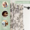 image:imageMaison d Hermine Curtains for Living Room 100 Cotton 96 inch Length One Panel Light Filtering Toile Curtains for Bedroom Windows with Rod and Loop Pockets Drapes Savana Jouy Black 50 W x 96 L