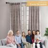 image:imageMaison d Hermine Curtains for Living Room 100 Cotton 96 inch Length One Panel Light Filtering Toile Curtains for Bedroom Windows with Rod and Loop Pockets Drapes Joli Jouy Beige 50 W x 96 L