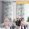 image:imageMaison d Hermine Curtains for Living Room 100 Cotton 96 inch Length One Panel Light Filtering Toile Curtains with Rod and Loop Pockets Calais Antique Green White Background 50 W x 96 L