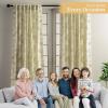 image:imageMaison d Hermine Curtains for Living Room 100 Cotton 96 inch Length Two Panels Light Filtering Toile Curtains for Bedroom Windows with Rod and Loop Pockets Drapes Paradise Sage 50 W x 96 L