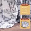 image:imageMaison d Hermine Curtains for Living Room 100 Cotton 96 inch Length Two Panels Light Filtering Toile Curtains with Rod and Loop Pockets The Miller Paloma Gray White Background 50 W x 96 L