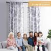 image:imageMaison d Hermine Curtains for Living Room 100 Cotton 96 inch Length Two Panels Light Filtering Toile Curtains with Rod and Loop Pockets The Miller Paloma Gray White Background 50 W x 96 L