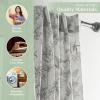 image:imageMaison d Hermine Curtains for living room 100 Cotton 108 inch length One Panel Light Filtering Toile Curtains for Bedroom Windows with rod and loop Pockets Drapes Savana Jouy Green 50W x 108L