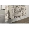 image:imageMaison d Hermine Curtains for living room 100 Cotton 124 inch length One Panel Light Filtering Toile Curtains for Bedroom Windows with rod and loop Pockets Drapes Paradise Mid Night 50W x 124L