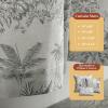 image:imageMaison d Hermine Curtains for living room 100 Cotton 124 inch length One Panel Light Filtering Toile Curtains for Bedroom Windows with rod and loop Pockets Drapes Savana Jouy Green 50W x 124L