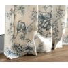 image:imageMaison d Hermine Curtains for living room 100 Cotton 84 inch length Two Panels Light Filtering Toile Curtains for Bedroom Windows with rod and loop Pockets Drapes Jouy Paradise Blue 50W x 84L