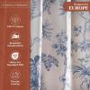 image:imageMaison d Hermine Curtains for living room 100 Cotton 84 inch length Two Panels Light Filtering Toile Curtains for Bedroom Windows with rod and loop Pockets Drapes Jouy Paradise Blue 50W x 84L
