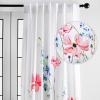 image:imageMaison d Hermine Curtains for Living Room 100 Cotton 108 inch Length One Panel Light Filtering Curtains for Windows with Rod and Loop Pockets Easter Decorations Delphinium  White 50 W x 108 L