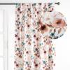 image:imageMaison d Hermine Curtains for Living Room 100 Cotton 108 inch Length One Panel Light Filtering Curtains for Windows with Rod and Loop Pockets Easter Decorations Blossom  Florie 50 W x 108 L