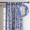 image:imageMaison d Hermine Curtains for Living Room 100 Cotton 108 inch Length One Panel Light Filtering Toile Curtains for Bedroom Windows with Rod and Loop Pockets Drapes Joli Jouy Blue 50 W x 108 L