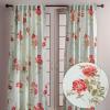 image:imageMaison d Hermine Curtains for Living Room 100 Cotton 108 inch Length Two Panel Light Filtering Curtains for Windows with Rod and Loop Pockets Easter Decorations Villette  Aqua 50 W x 108 L