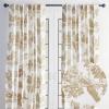 image:imageMaison d Hermine Curtains for Living Room 100 Cotton 124 inch Length Two Panels Light Filtering Toile Curtains for Bedroom Windows with Rod and Loop Pockets Drapes Trianon Bronze 50 W x 124 L