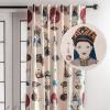 image:imageMaison d Hermine Curtains for Living Room 100 Cotton 84 inch Length One Panel Light Filtering Curtains for Windows with Rod and Loop Pockets Easter Decorations Pupeo People 50 W x 84 L