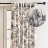 image:imageMaison d Hermine Curtains for Living Room 100 Cotton 84 inch Length One Panel Light Filtering Toile Curtains for Bedroom Windows with Rod and Loop Pockets Drapes Savana Jouy Black 50 W x 84 L