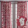 image:imageMaison d Hermine Curtains for Living Room 100 Cotton 84 inch Length Two Panels Light Filtering Toile Curtains for Bedroom Windows with Rod and Loop Pockets Drapes Joli Jouy Red 50 W x 84 L