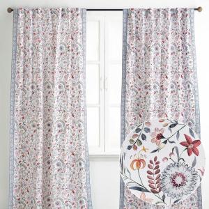 image:imageMaison d Hermine Curtains for Living Room 100 Cotton 108 inch Length Two Panel Light Filtering Curtains for Windows with Rod and Loop Pockets Easter Decorations Nellore 50 W x 108 L