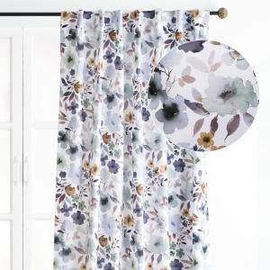 image:imageMaison d Hermine Curtains for Living Room 100 Cotton 124 inch Length One Panel Light Filtering Curtains for Windows with Rod and Loop Pockets Easter Decorations Blossom  Flora 50 W x 124 L