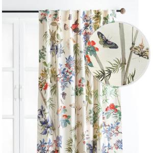 image:imageMaison d Hermine Curtains for Living Room 100 Cotton 124 inch Length One Panel Light Filtering Curtains for Windows with Rod and Loop Pockets Easter decorations Canne  Light Beige 50W x 124L