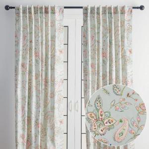 image:imageMaison d Hermine Curtains for Living Room 100 Cotton 84 inch Length Two Panel Light Filtering Curtains for Windows with Rod and Loop Pockets Easter Decorations Ramage  Multi 50 W x 84 L