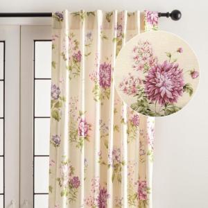 image:imageMaison d Hermine Curtains for Living Room 100 Cotton 96 inch Length One Panel Light Filtering Curtains for Windows with Rod and Loop Pockets Easter Decorations Swyncombe  Fuchsia 50 W x 96 L
