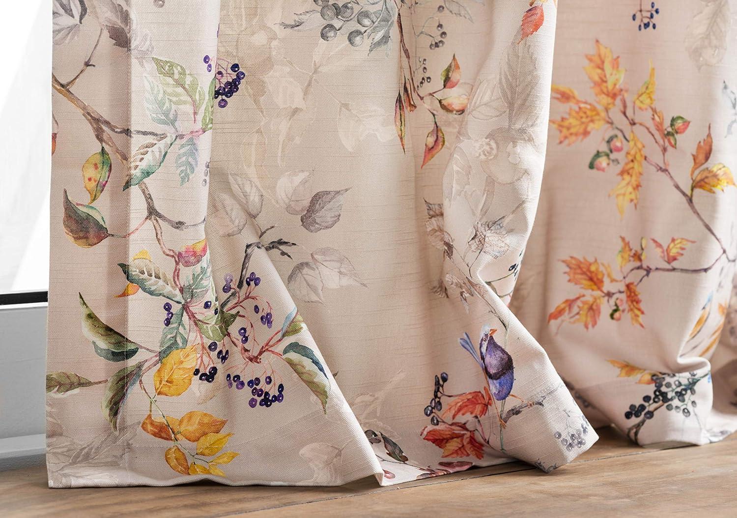 image:imageMaison d Hermine Curtains for Living Room 100 Cotton 84 inch Length Two Panel Light Filtering Curtains for Windows with Rod and Loop Pockets Gifts for Mothers Day Equinoxe  Multi 50 W x 84 L