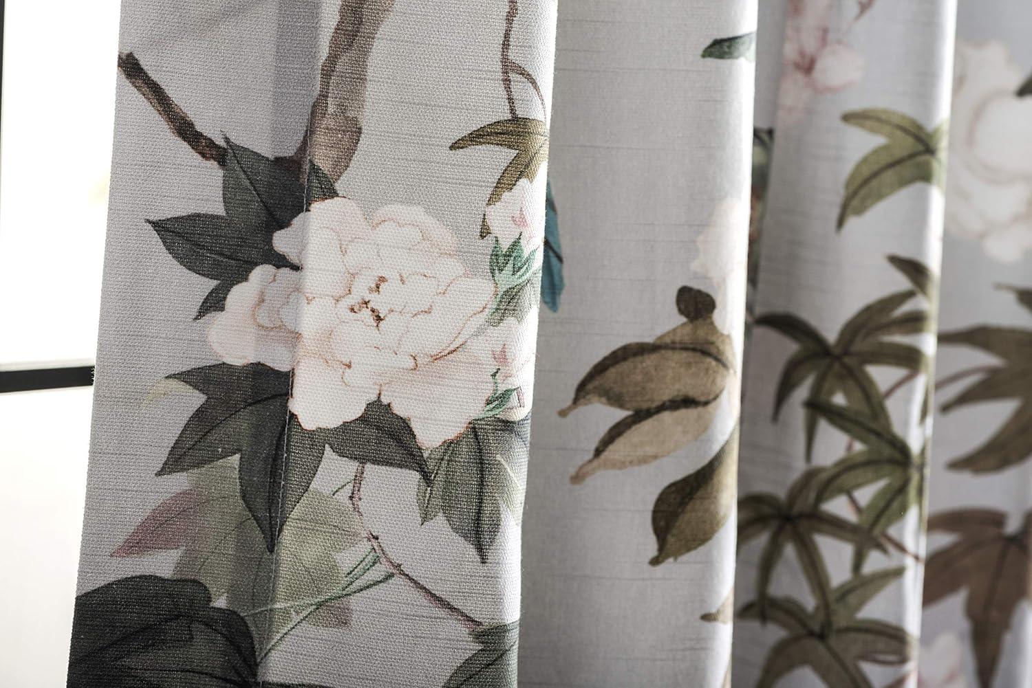 image:imageMaison d Hermine Curtains for Living Room 100 Cotton 96 inch Length One Panel Light Filtering Curtains for Windows with Rod and Loop Pockets Gifts for Mothers Day Hokuzai  Grey 50 W x 96 L