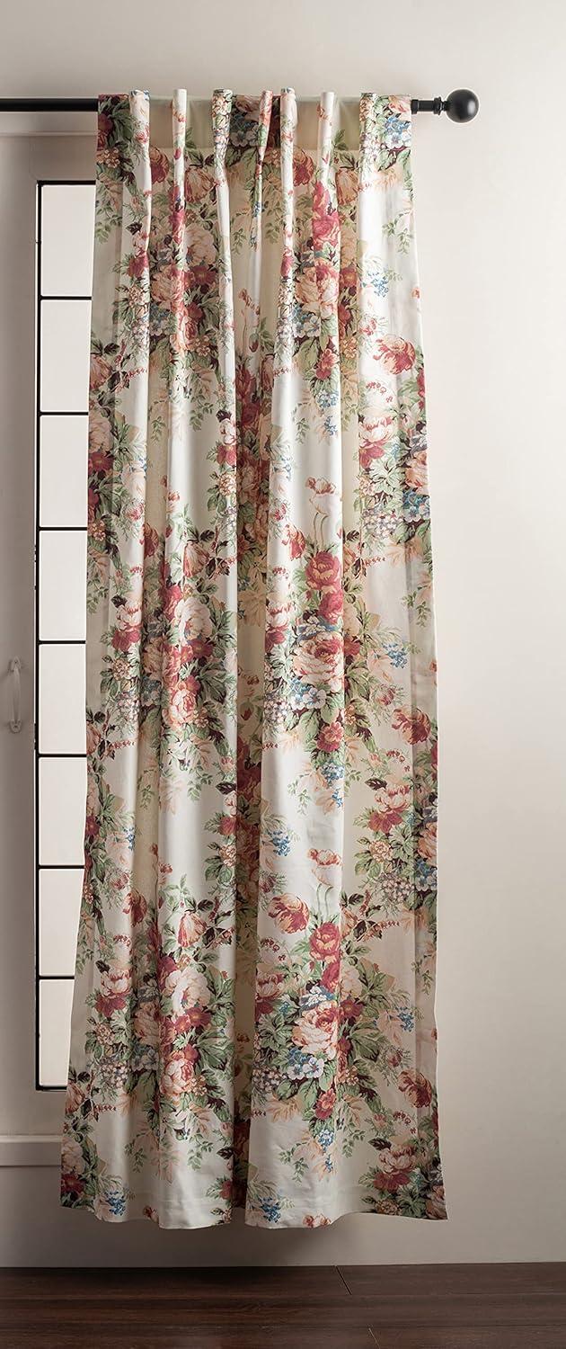 image:imageMaison d Hermine Curtains for Living Room 100 Cotton 96 inch Length Two Panel Light Filtering Curtains for Windows with Rod and Loop Pockets Gifts for Mothers Day Abbeville 50 W x 96 L