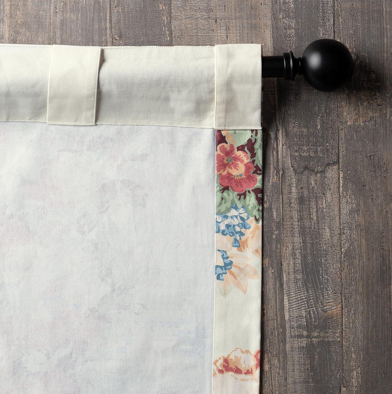 image:imageMaison d Hermine Curtains for Living Room 100 Cotton 96 inch Length Two Panel Light Filtering Curtains for Windows with Rod and Loop Pockets Gifts for Mothers Day Abbeville 50 W x 96 L