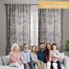 image:imageMaison d Hermine Curtains for Living Room 100 Cotton 108 inch Length Two Panels Light Filtering Toile Curtains for Bedroom Windows with Rod and Loop Pockets Drapes The Miller Blue 50 W x 108 L