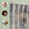image:imageMaison d Hermine Curtains for Living Room 100 Cotton 108 inch Length Two Panels Light Filtering Toile Curtains for Bedroom Windows with Rod and Loop Pockets Drapes The Miller Blue 50 W x 108 L