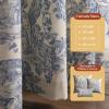 image:imageMaison d Hermine Curtains for Living Room 100 Cotton 108 inch Length Two Panels Light Filtering Toile Curtains for Bedroom Windows with Rod and Loop Pockets Drapes The Miller Blue 50 W x 108 L