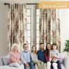image:imageMaison d Hermine Curtains for Living Room 100 Cotton 96 inch Length Two Panel Light Filtering Curtains for Windows with Rod and Loop Pockets Gifts for Mothers Day Abbeville 50 W x 96 L