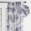 image:imageMaison d Hermine Curtains for Living Room 100 Cotton 96 inch Length One Panel Light Filtering Toile Curtains for Bedroom Windows with Rod and Loop Pockets Drapes Trianon Blue 50 W x 96 L