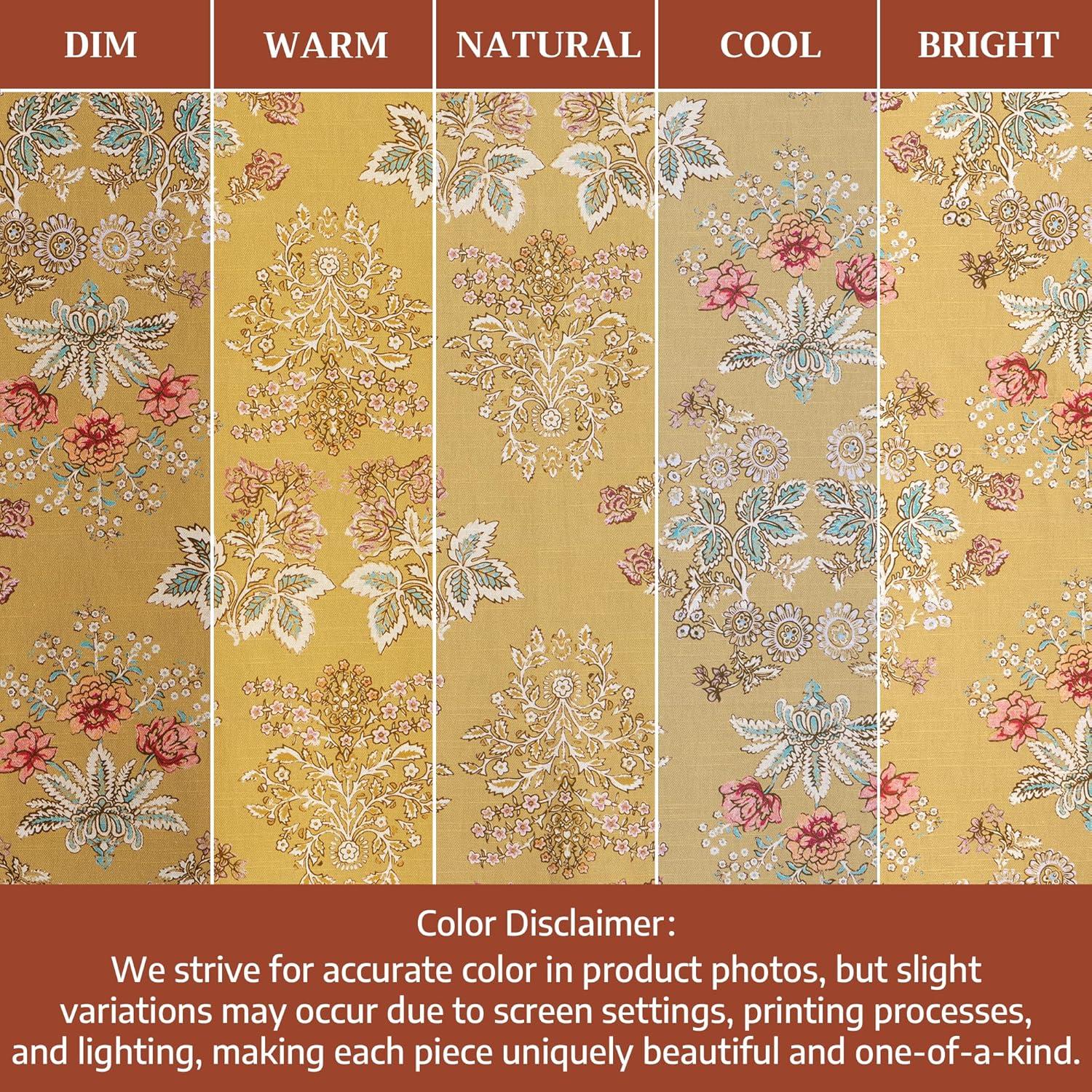 image:imageMaison d Hermine Curtains for Living Room 100 Cotton 84 inch Length One Panel Light Filtering Curtains for Windows with Rod and Loop Pockets Gifts for Mothers Day Marquise  Yellow 50 W x 84 L