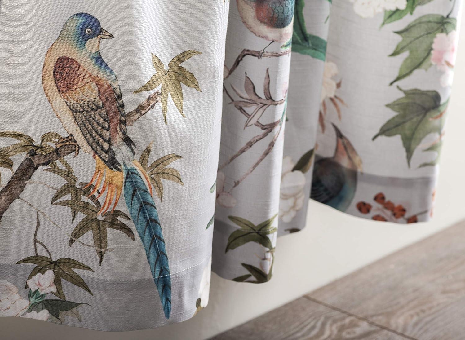 image:imageMaison d Hermine Curtains for Living Room 100 Cotton 84 inch Length One Panel Light Filtering Curtains for Windows with Rod and Loop Pockets Gifts for Mothers Day Hokuzai  Grey 50 W x 84 L