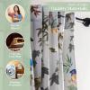 image:imageMaison d Hermine Curtains for Living Room 100 Cotton 84 inch Length One Panel Light Filtering Curtains for Windows with Rod and Loop Pockets Gifts for Mothers Day Hokuzai  Grey 50 W x 84 L