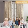 image:imageMaison d Hermine Curtains for Living Room 100 Cotton 84 inch Length One Panel Light Filtering Toile Curtains for Bedroom Windows with Rod and Loop Pockets Drapes Paradise Almond 50 W x 84 L