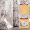 image:imageMaison d Hermine Curtains for living room 100 Cotton 84 inch length Two Panels Light Filtering Toile Curtains for Bedroom Windows with rod and loop Pockets Drapes Jouy Paradise Beige 50W x 84L